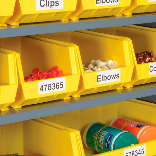 Global Industrial 500434 - Locking Storage Cabinet 36W x 18D x 42H with 12 Yellow Stacking Bins and 2 Shelves Assembled