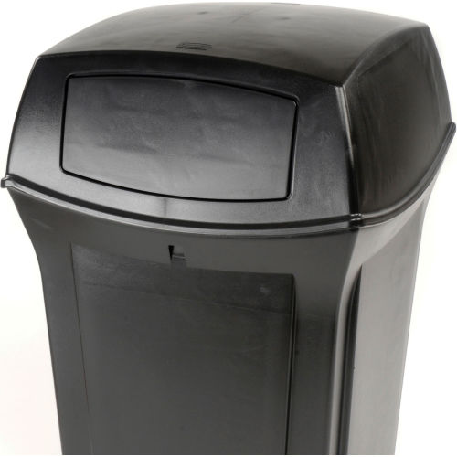 Rubbermaid Commercial Trash Can,45 gal.,Black,Plastic FG917188BLA, 1 -  Foods Co.