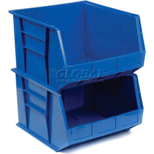 Global Industrial™ Plastic Nesting Storage Shelf Bin 11-1/8W x 11-5/8D x  4H Red - Pkg Qty 12