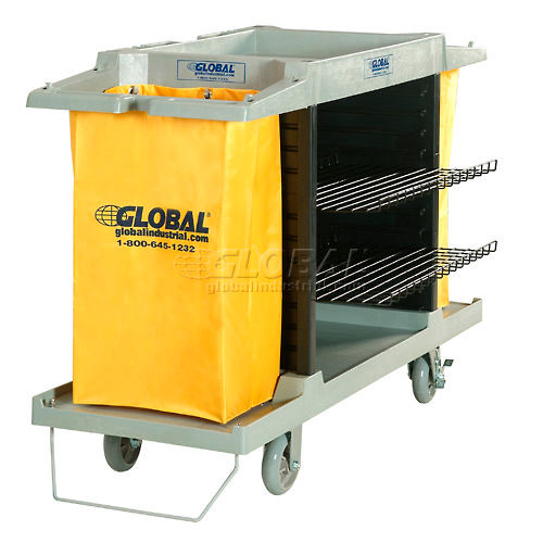 GLOBAL INDUSTRIAL Hotel Cart, Housekeeping Cart: : Industrial &  Scientific