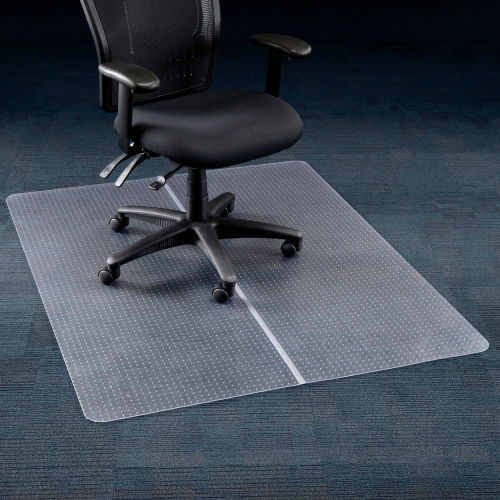 AiBOB Chair Mat for Low Pile Carpet, Flat Without Curling, 48 x 36 Inches Office Carpeted Floor Mats for Computer Desk, Clear