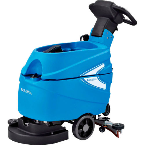 Global Industries 641250 Electric Auto Floor Scrubber 18 in. Cleaning Path - Corded - Blue