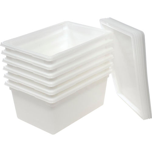 Rubbermaid FG352800WHT White Polyethylene Food Storage Box - 26 x