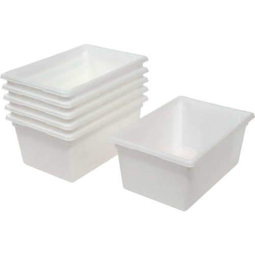 Rubbermaid FG352800WHT White Polyethylene Food Storage Box - 26 x