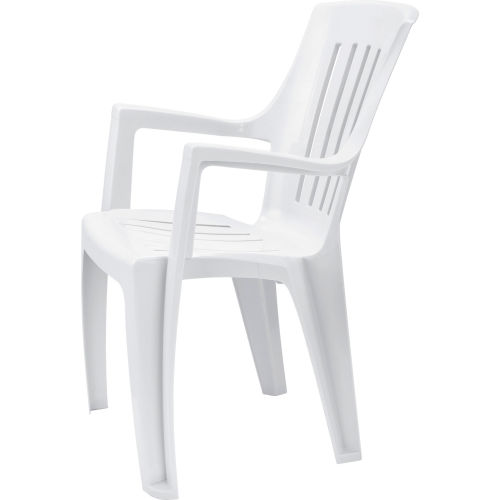 Interion® Outdoor Resin Stacking Chair - White - Pkg Qty 4