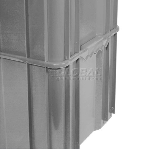 Global Industrial™ Plastic Hopper Bin, 19-7/8W x 15-1/4D x 12-7/16H, Gray  - Pkg Qty 3