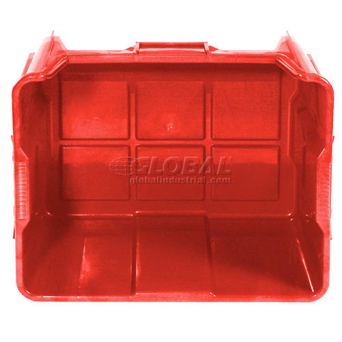 Global Industrial™ Plastic Hopper Bin, 19-7/8W x 15-1/4D x 12-7/16H, Gray  - Pkg Qty 3