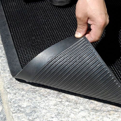 Apache Mills® Black 3' x 5' Tire Tuff™ Mission Outdoor Door Mat at