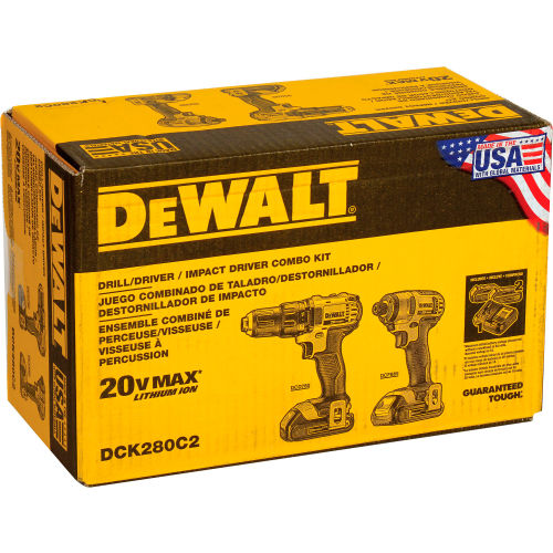 DeWALT 20V MAX Lithium Ion Combo Kit 1.5 Ah DCK280C2 2 Tool