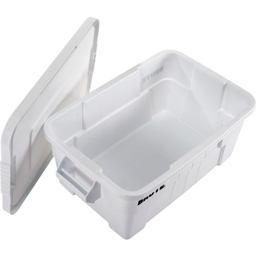 Rubbermaid FG9S3000WHT BRUTE 14 Gallon White NSF Tote with Lid
