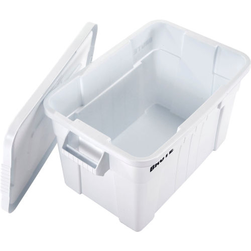 Rubbermaid FG9S3100WHT BRUTE 20 Gallon White NSF Tote with Lid