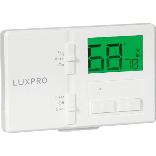 LUX Low Voltage Digital Non-Programmable Thermostat P111 - 1Stage Heat 1  Cool 24 VAC - Pkg Qty 8 | B2257158 - GLOBALindustrial.ca