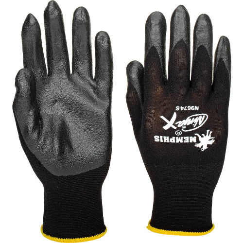 Mcr Safety Qty 15 General Purpose Work Gloves Medium Nitrile Coated Nylon  N9674m