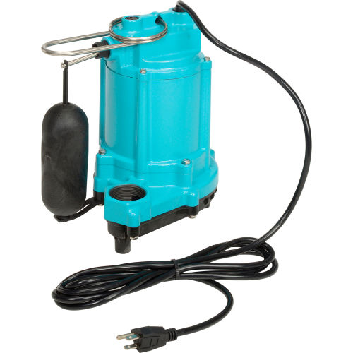 Pompe de puisard submersible, 3/4 HP, fonte, interrupteur à flotteur  vertical