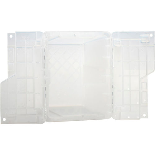 Orbis Flipak Attached Lid Container FP03 - 11-13/16 x 9-13/16 x 7-11/16, Clear