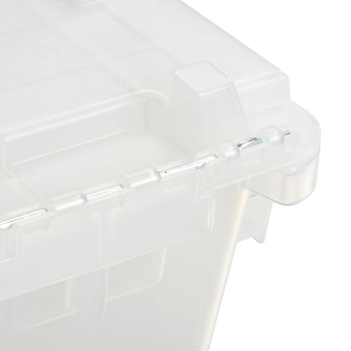 Orbis Flipak Attached Lid Container FP03 - 11-13/16 x 9-13/16 x 7-11/16, Clear