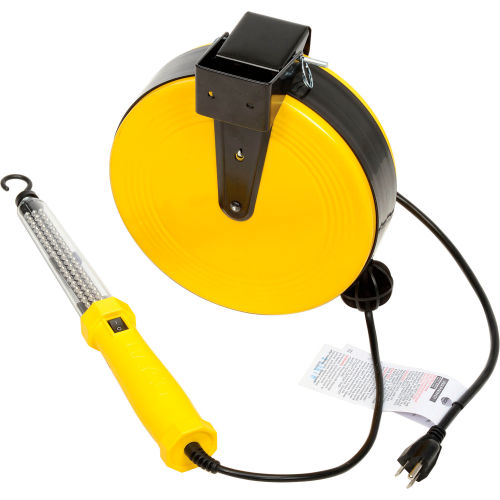 SL-864 by BAYCO PRODUCTS - Bayco® SL-864 60 LED Work Light, Retractable  Cord Reel, 50'L Cord, 18/2 GA, Yellow