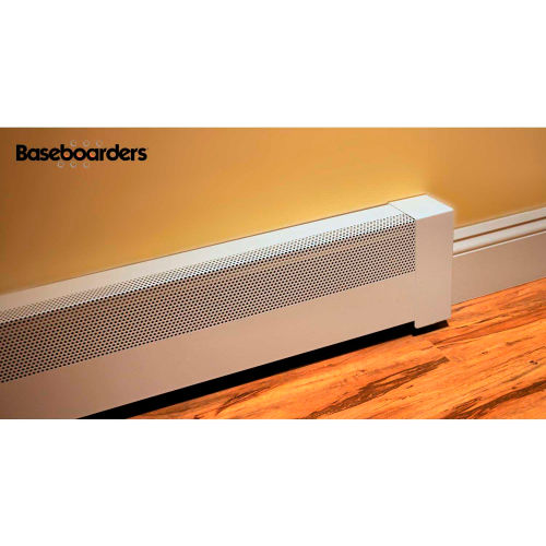 Baseboarders® Basic Series 5 ft Steel Easy Slip-on Baseboard Heater Cover,  White | B2331644 - GLOBALindustrial.ca