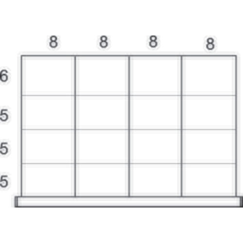 Durham Steel Scoop Compartment Box 102-95 - 24 Compartments 18 x 12 x 3 -  Pkg Qty 4