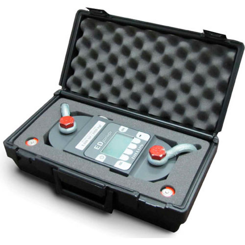 Dillon EDjr-10T EDjunior Dynamometer with Shackles & Carry Case, 25,000 lb  x 20 lb