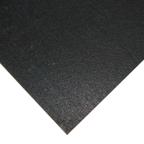 Rubber-Cal « Recycled Flooring » 1/4 po x 4 pi x 3 pi - Tapis en caoutchouc  noir