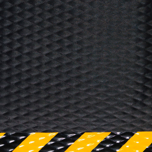 Conductive Anti Fatigue Floor Mat Kit, 3 Ft. x 5 Ft., Black w/Yellow  Striped Border