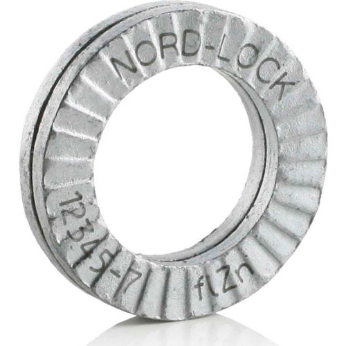 Nord-Lock 1530 Wedge rondelle-frein-acier carbone - flocon de Zinc enduit  Pkg - M12 - 10