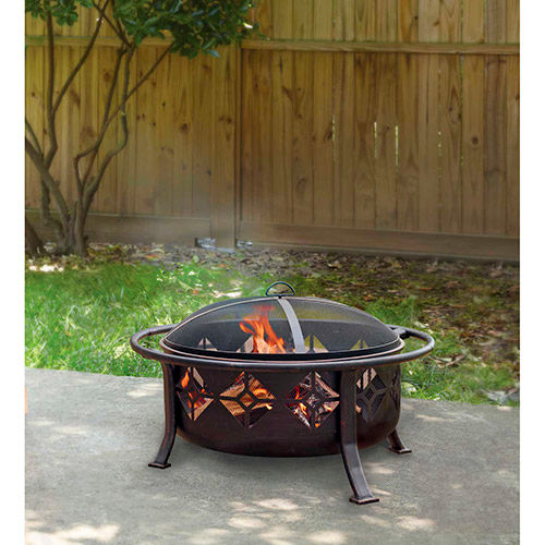 Pleasant Hearth Sunderland Deep Round Bowl Fire Pit OFW110R 36 | B1956212  - GLOBALindustrial.ca