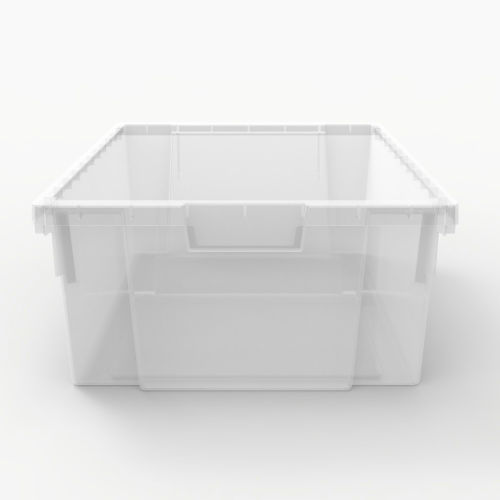 Luxor Clear Stackable Storage Bins, 4 Large, 20Lbs Bin Cap