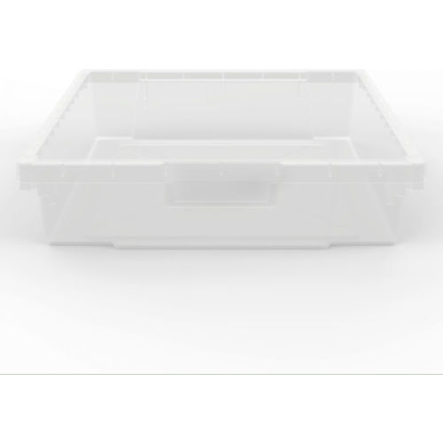 Luxor Clear Stackable Storage Bins, 8 Small, 20Lbs Bin Cap, Polypropylene,  12-1/4W x