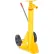 Vérin de stabilisation à cliquet pour remorque Vestil™, roues en caoutchouc dur, capacité de levage de 40 000 lb