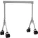 Vestil Adjustable Height Aluminum Gantry Crane, 10'W x 12'H, Pneumatic Rubber Casters, 4000 lb. Cap