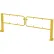 Paire de barrières pivotantes en acier Vestil™ pour porte de 9 pieds, jaune