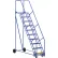 Vestil™ 10 Step Steel Rolling Ladder, 58 Degree, 24"W Perforated, 85-3/16"L, 350 lb. Capacity