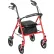 Déambulateur à quatre roues Drive Medical 10257RD-1 avec dossier rabattable et amovible, rouge