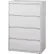 Armoire à dossiers latérale Hirsh Industries® série HL1000® de 36" de largeur à 4 tiroirs, gris clair