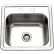 Évier encastrable Houzer® 1515-6BS-1 en acier inoxydable à 2 trous, de type « bar » ou « préparation »