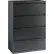 Armoire à dossiers latérale Hirsh Industries® série HL1000® de 36" de largeur à 4 tiroirs, couleur charbon