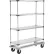 Nexel® Galvanized Shelf Truck w/Dolly Base, 1600 lb. Capacity, 36"L x 18"W x 81"H, Gray