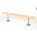 Global Industrial™ Locker Room Bench, Hardwood With Steel Tube Pedestal Legs, 36 x 9-1/2 x 17
