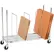 Présentoir à cartons à un niveau Global Industrial™ avec 3 séparateurs et roulettes, 48" de long x 18" de large x 38-1/2" de haut, chromé