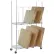 Présentoir à cartons à deux niveaux Global Industrial™ avec 6 séparateurs et roulettes, 48" de long x 18" de large x 78-1/2" de haut, chromé