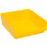 Global Industrial™ Plastic Nesting Storage Shelf Bin 11-1/8"W x 11-5/8"L x 4"H Yellow - Pkg Qty 12