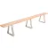 Banc de vestiaire Global Industrial™, en bois massif avec pieds trapézoïdaux, 108 x 9-1/2 x 17