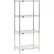 Étagère Nexel® 4, structure en fil métallique chromé, ensemble de base, 24" de largeur x 14" de profondeur x 63" de hauteur