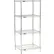Nexel® 4 Shelf, Chrome Wire Shelving Unit, Starter, 24"W x 18"D x 63"H