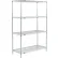 Étagère Nexel® 4, structure à étagères métalliques Poly-Z-Brite®, kit de base, 24" de largeur x 18" de profondeur x 74" de hauteur