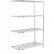Nexel® étagères, rayonnage en fil métallique Poly-Z-Brite®, module d'extension, 24" de largeur x 18" de profondeur x 74" de hauteur