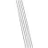 Palisade J-Trim, 94" de long, finition nickel givré, lot de 5