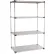 Nexel® 4 Shelf, Stainless Steel Solid Shelving Unit, Starter, 36"W x 18"D x 63"H